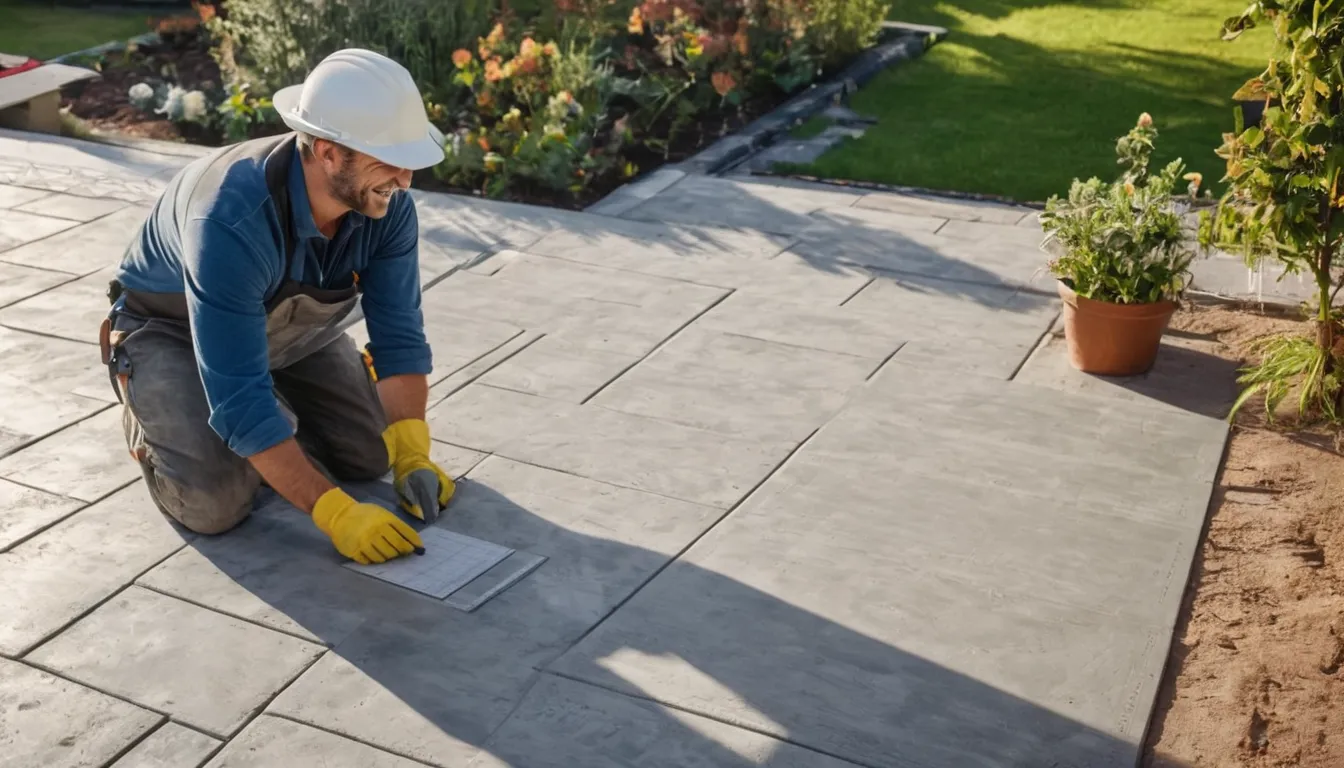 Provider and homeowner discussing a new patio plan in the Long Beach area